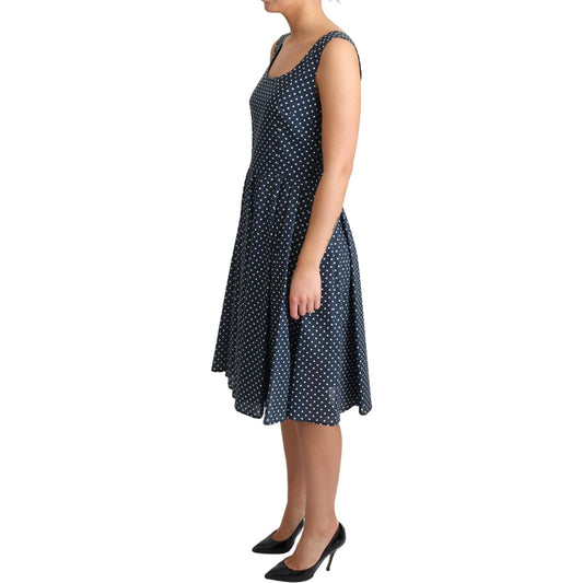 Dolce & Gabbana Polka Dot Sleeveless A-Line Dress Dolce & Gabbana Tan