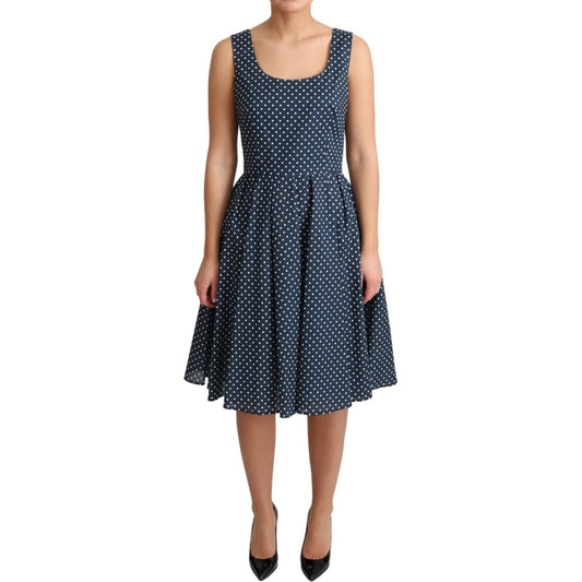 Dolce & Gabbana Polka Dot Sleeveless A-Line Dress Dolce & Gabbana Tan