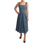 Dolce & Gabbana Elegant Sleeveless A-line Blue Heart Dress Dolce & Gabbana Dark Slate Gray