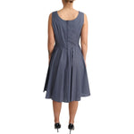 Dolce & Gabbana Chic Blue Polka-Dotted Sleeveless A-Line Dress Dolce & Gabbana Dark Slate Gray