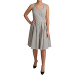 Dolce & Gabbana Beige Polka Dotted Cotton A-Line Dress Dresses