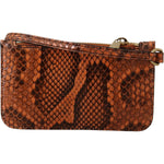 Dolce & Gabbana Brown Leather Coin Purse Wristlet Mirror AGNESE Wallet