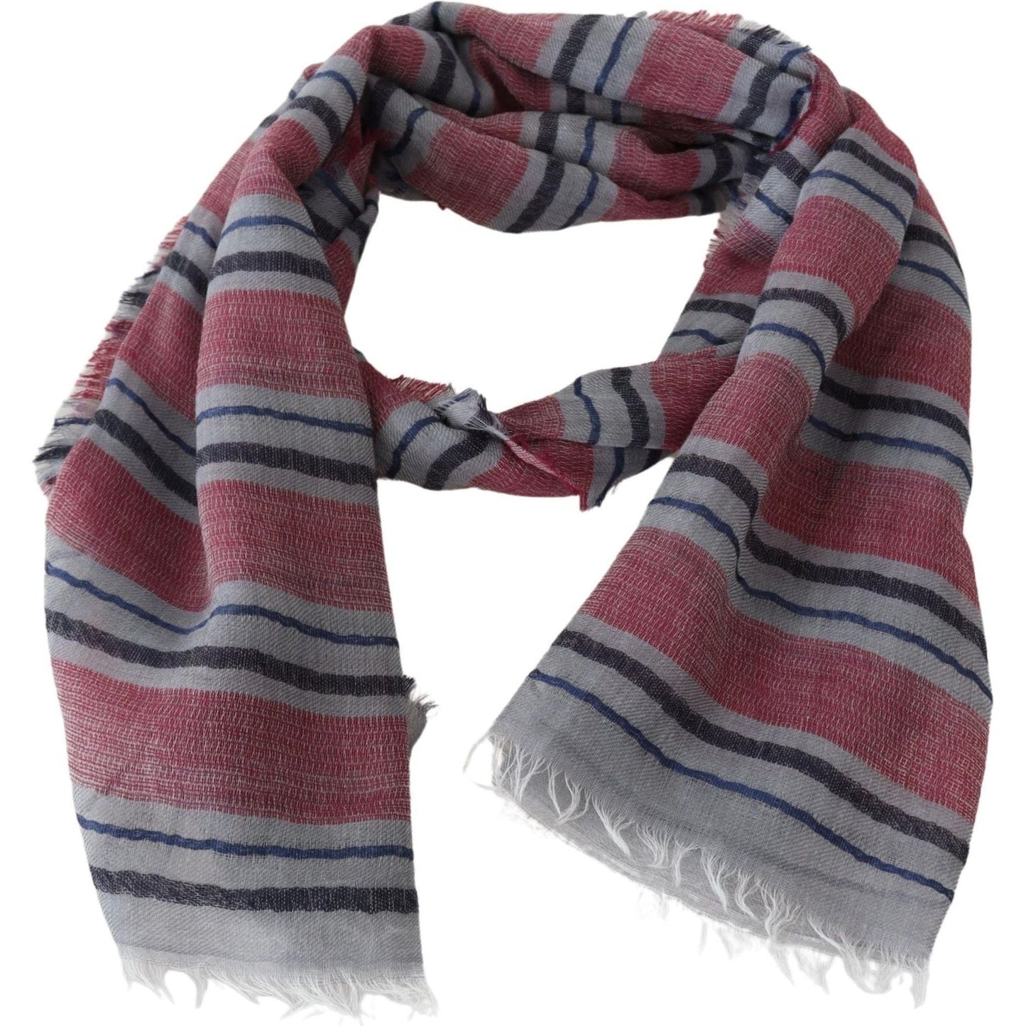 Missoni Multicolor Striped Wool Blend Unisex Neck Wrap Scarf