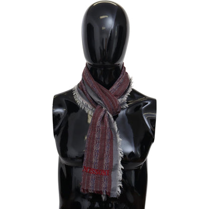 Missoni Multicolor Wool Striped Unisex Neck Wrap Shawl Scarf