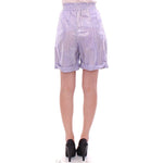 Licia Florio Purple Above-Knee Wrap Shorts