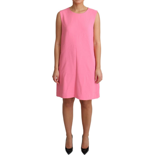 Dolce & Gabbana Elegant Pink Shift Knee Length Dress Dolce & Gabbana Pale Violet Red