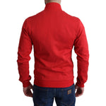 Dolce & Gabbana Red DG Motor Club Zippered Cardigan Sweater