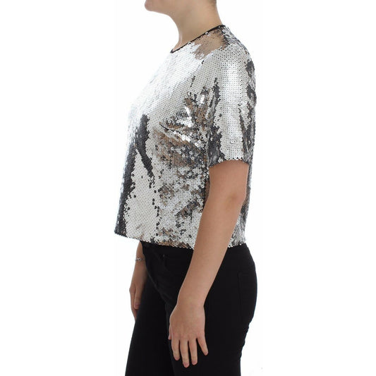 Dolce & Gabbana Sequined Elegance Blouse Dolce & Gabbana Rosy Brown