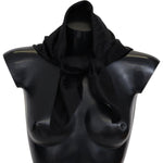 Missoni Black Wool Knit Unisex Neck Wrap Shawl Scarf