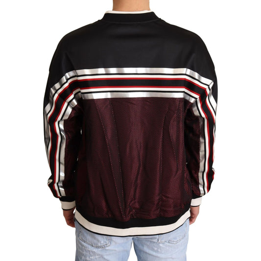 Dolce & Gabbana Elegant Crewneck Pullover Sweater in Black Dolce & Gabbana Gray