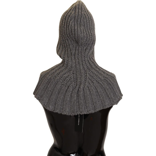 Dolce & Gabbana Elegant Cashmere Hood Scarf in Gray Dolce & Gabbana Dark Slate Gray