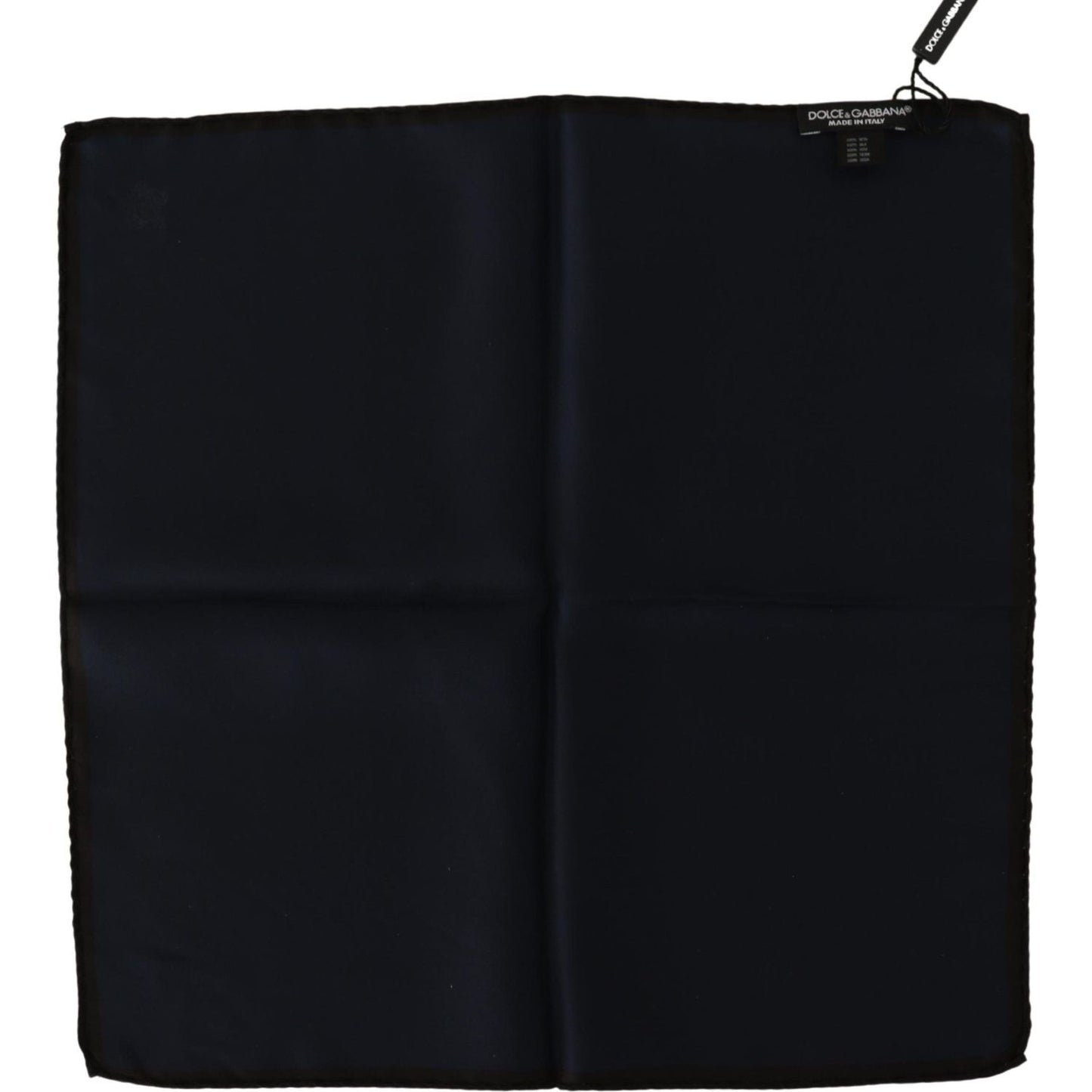 Dolce & Gabbana Black Square Handkerchief 100% Silk Scarf