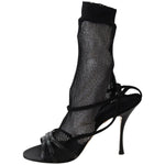 Dolce & Gabbana Black Suede Short Boots Sandals Shoes WOMAN SANDALS