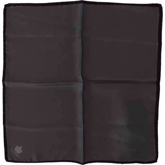 Dolce & Gabbana Gray 100% Silk Square Handkerchief Gray 100% Silk Square Handkerchief