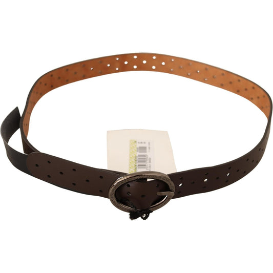 Costume National Elegance Redefined: Chic Brown Fashion Belt WOMAN BELTS Costume National Sienna