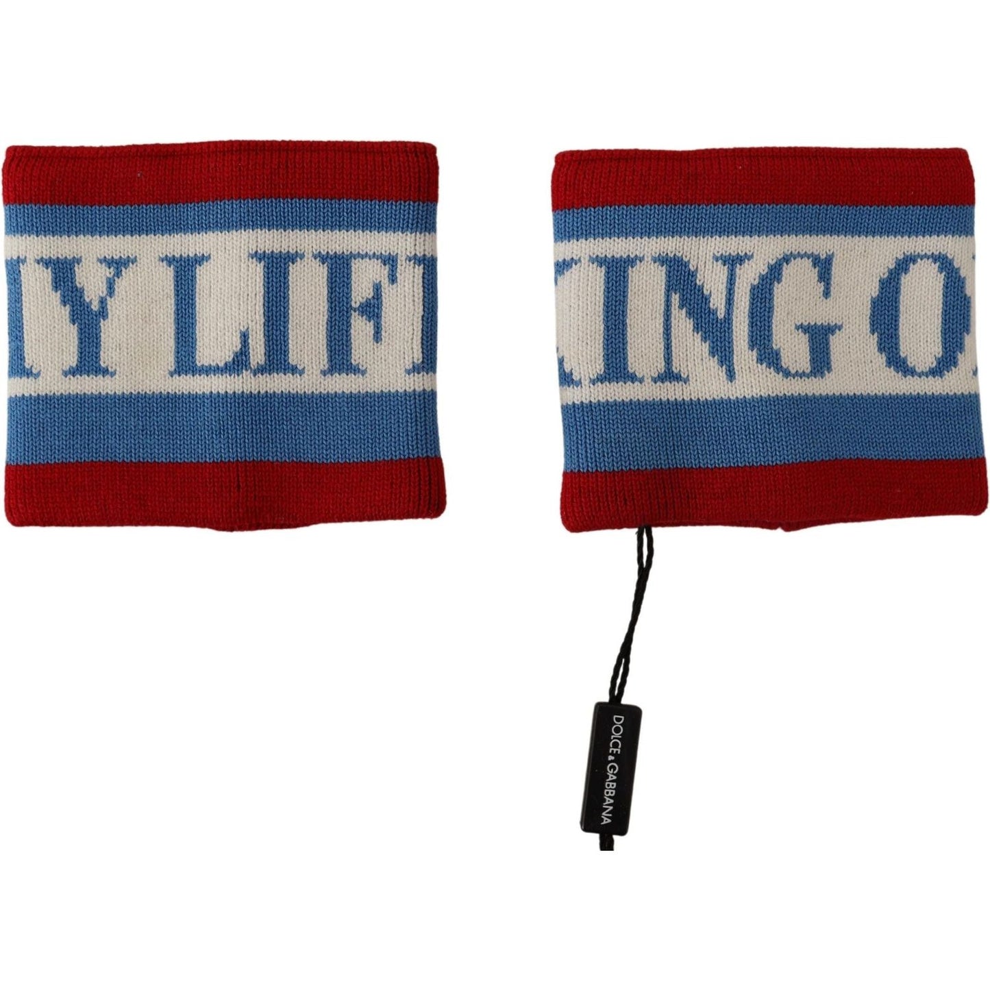 Dolce & Gabbana Multicolor King Of My Life Cashmere Wristband