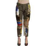 Dolce & Gabbana Chic Multicolor Patched Cargo Pants Jeans & Pants Dolce & Gabbana Dark Slate Gray