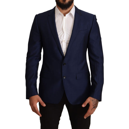 Dolce & Gabbana Navy Blue Slim Fit Jacket MARTINI Blazer
