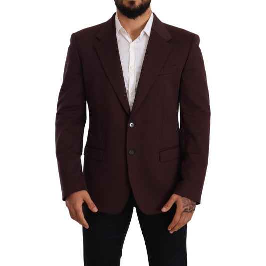 Dolce & Gabbana Elegant Indigo Slim Fit Blazer for Men Dolce & Gabbana Black