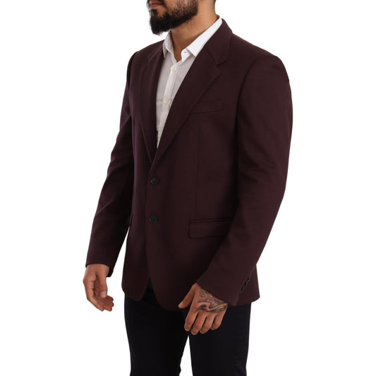 Dolce & Gabbana Elegant Indigo Slim Fit Blazer for Men Dolce & Gabbana Black