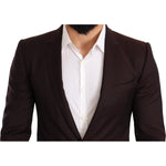 Dolce & Gabbana Bordeaux Wool MARTINI Slim Fit Suit Suit