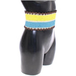 Dolce & Gabbana Yellow Striped Wide Waist Raffia Belt MAN BELTS