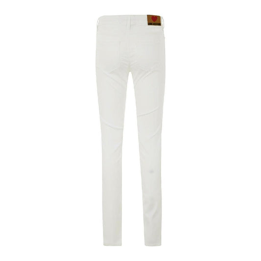 Love Moschino White Cotton Women's Jeans