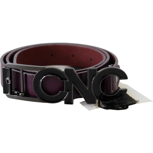 Costume National Elegant Leather Fashion Belt in Rich Brown WOMAN BELTS Costume National Black
