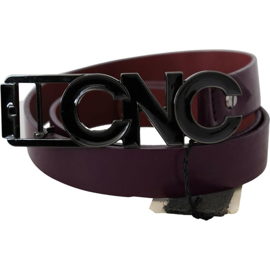 Costume National Elegant Leather Fashion Belt in Rich Brown WOMAN BELTS Costume National Black
