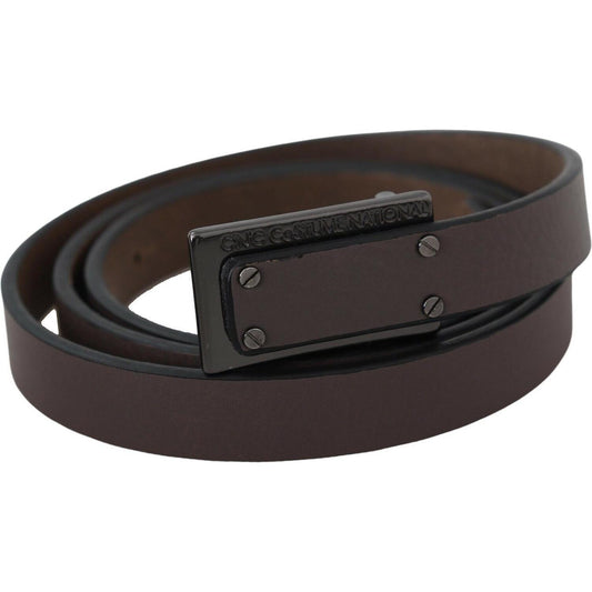 Costume National Elegant Brown Leather Fashion Belt Costume National Dark Slate Gray