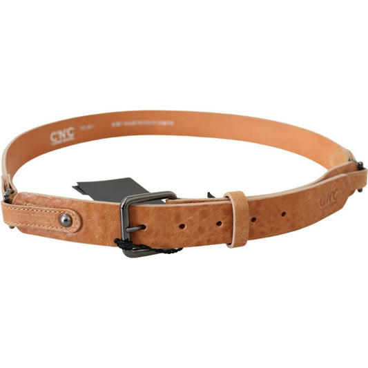 Costume National Chic Light Brown Leather Fashion Belt Costume National Sienna