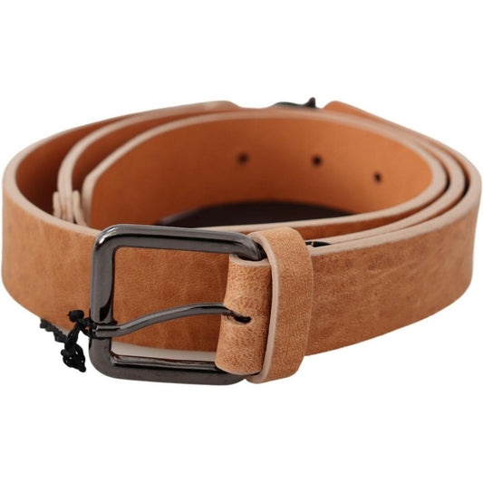 Costume National Chic Light Brown Leather Fashion Belt Costume National Sienna