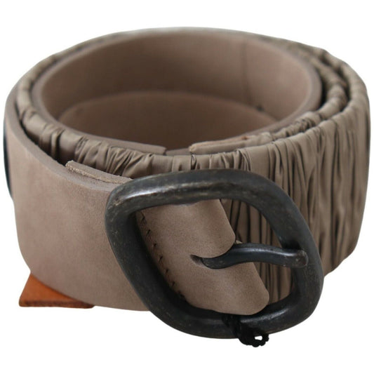GF Ferre Elegant Brown Leather Fashion Belt GF Ferre Dim Gray