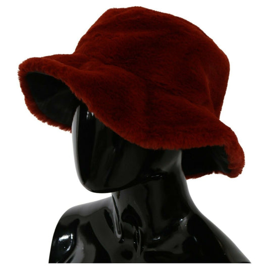 Dolce & Gabbana Elegant Red Bucket Cap with Logo Detailing Dolce & Gabbana Black