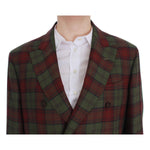 BENCIVENGA Green Wool Double Breasted Bordeaux Blazer Jacket