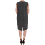 BENCIVENGA Gray Checkered Cotton Blazer Dress Set Suit Skirt Suit
