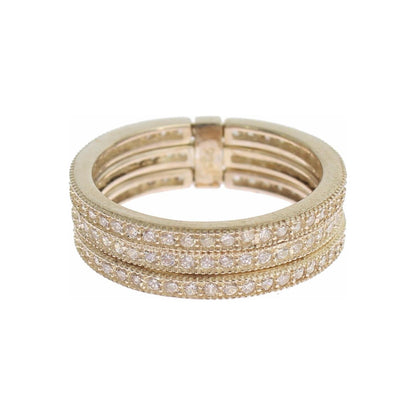 Nialaya Silver Womens Clear CZ 925 Sterling Ring