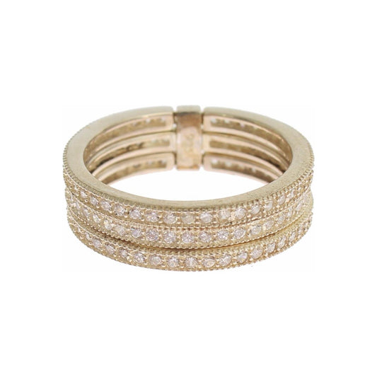 Nialaya Dazzling Sterling Silver CZ Crystal Ring Ring Nialaya Tan