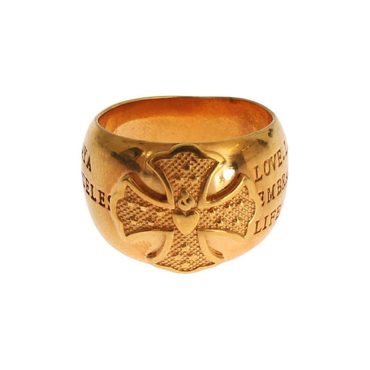 Nialaya Glamorous Gold-Plated Sterling Silver Ring Ring Nialaya Goldenrod