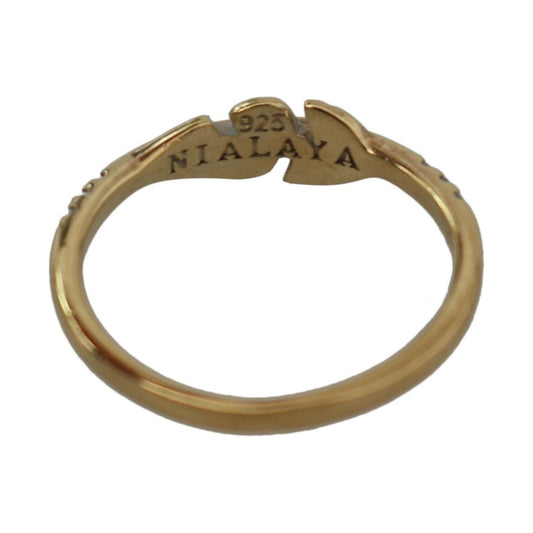 Nialaya Elegant Gold CZ Crystal Women's Ring Ring Nialaya Dim Gray