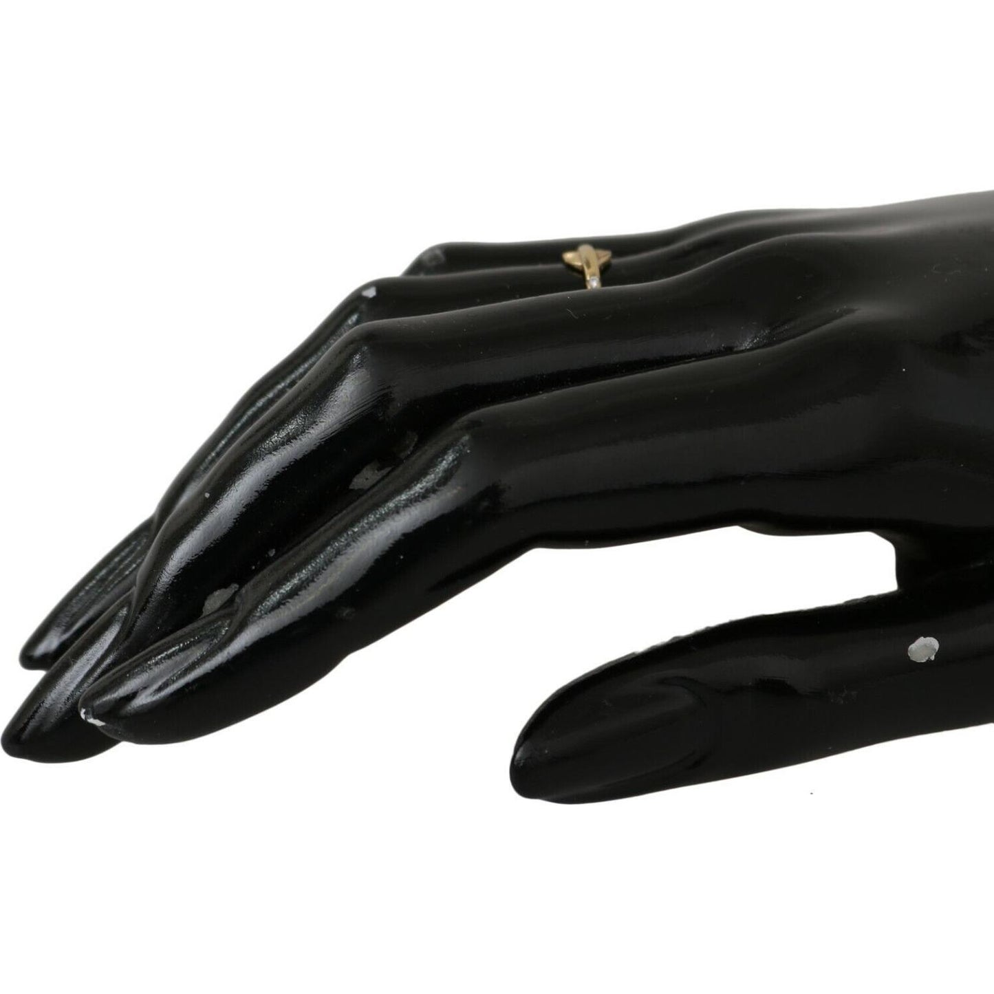 Nialaya Gold Feather Clear CZ 925 Silver Women