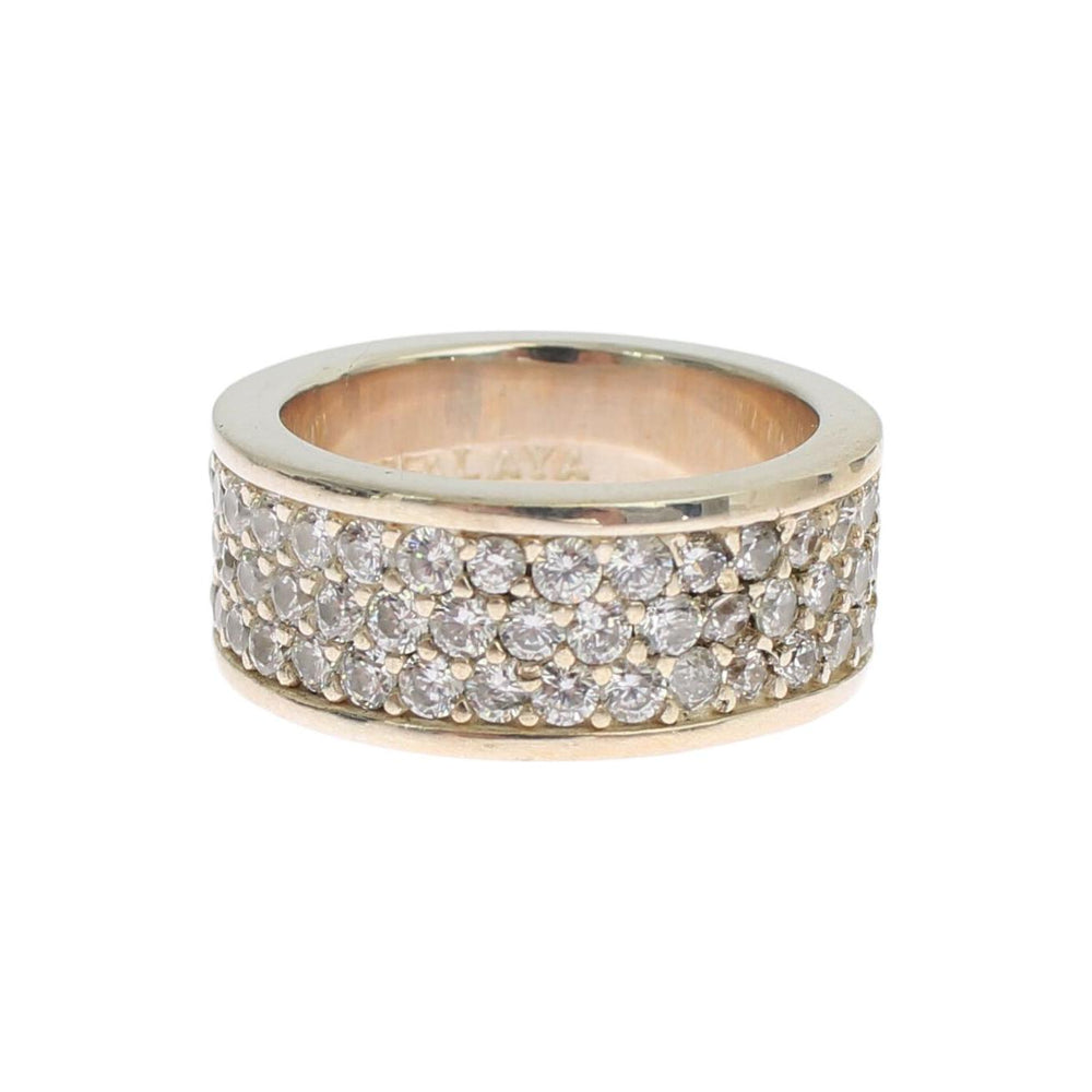 Nialaya Silver Womens CZ 925 Sterling Ring Ring