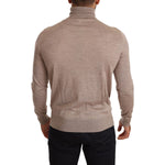 Dolce & Gabbana Beige Cashmere Turtleneck Pullover Sweater