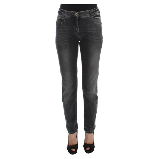 Ermanno Scervino Gray Wash Cotton Blend Stretch Jeans Pants Jeans & Pants