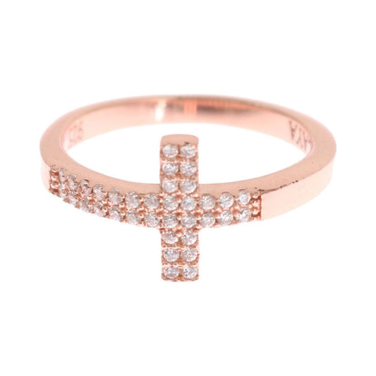 Nialaya Elegant Pink Crystal Encrusted Silver Ring Ring Nialaya Wheat