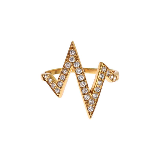 Nialaya Glamorous Gold Plated Sterling Silver Ring Nialaya Tan