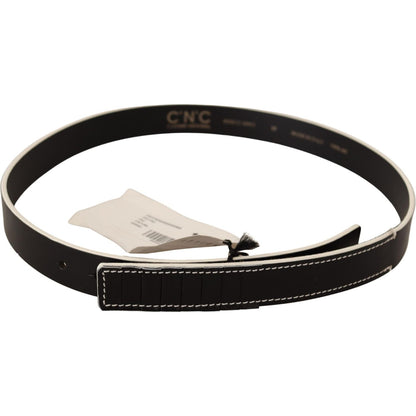 Costume National Black White Leather Fashion Waist Belt WOMAN BELTS