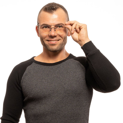 Man wearing Yohji Yamamoto Black Metal Glasses (Frames) with demo lenses