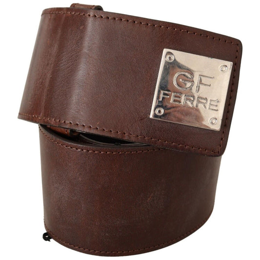 GF Ferre Elegant Genuine Leather Fashion Belt - Chic Brown WOMAN BELTS GF Ferre Dark Slate Gray