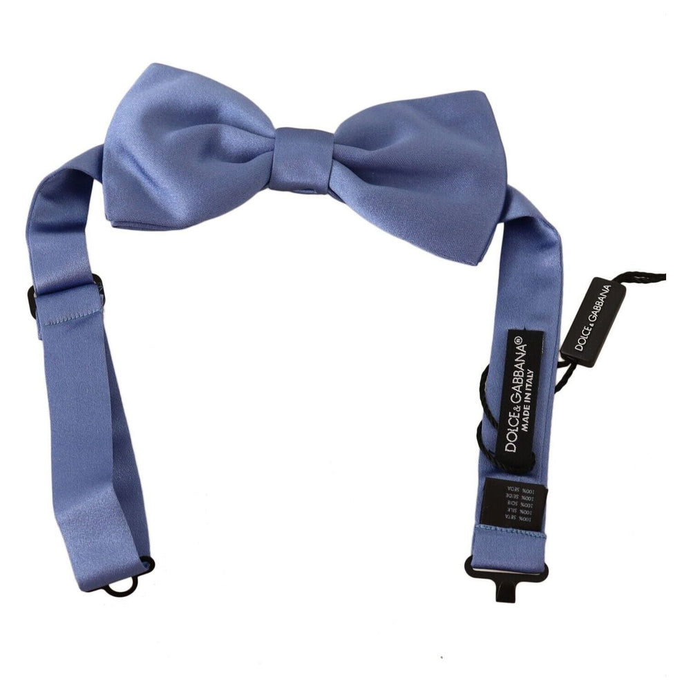 Dolce & Gabbana Purple 100% Silk Adjustable Neck Papillon Bow Tie Necktie